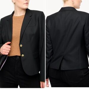 NEW J. Crew Factory Original School Boy Blazer in Black Sz 20 Wool Blend Office